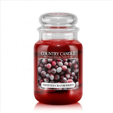  Country Candle - Frosted Cranberries - Duży słoik (652g) 2 knoty Świeca zapachowa